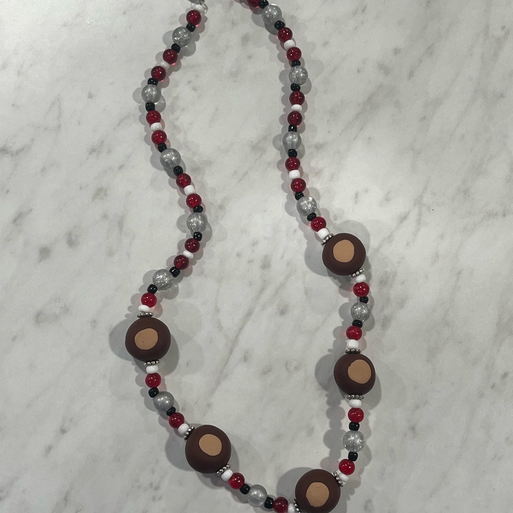 Handmade Ohio State Buckeye Necklace